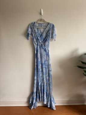 Free People Moonlight Maxi Dress — Blue & White Floral